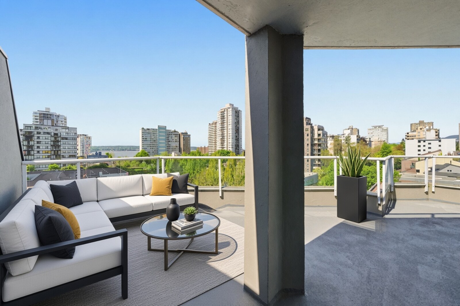 Same balcony after AI virtual staging